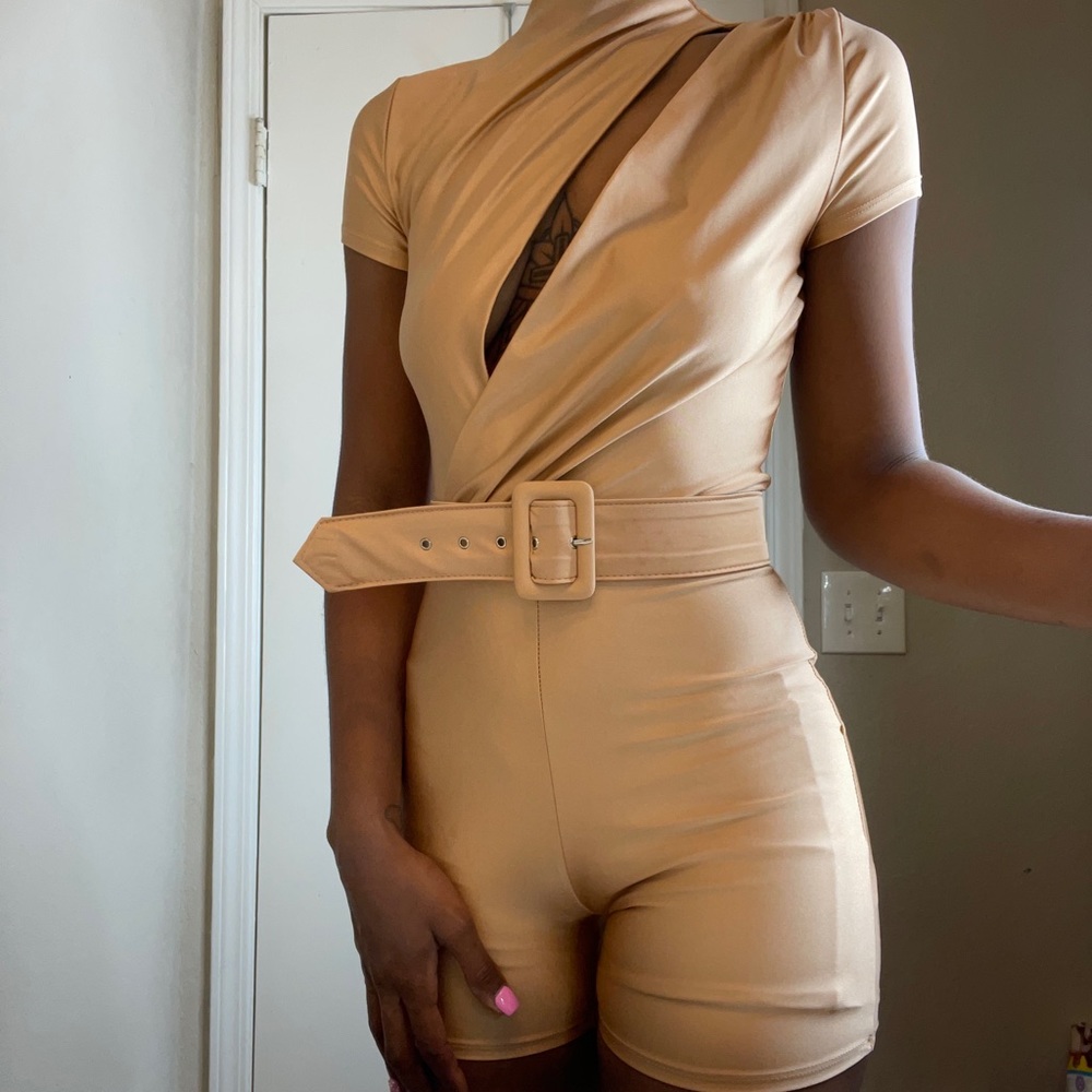 FashionNova gold romper
